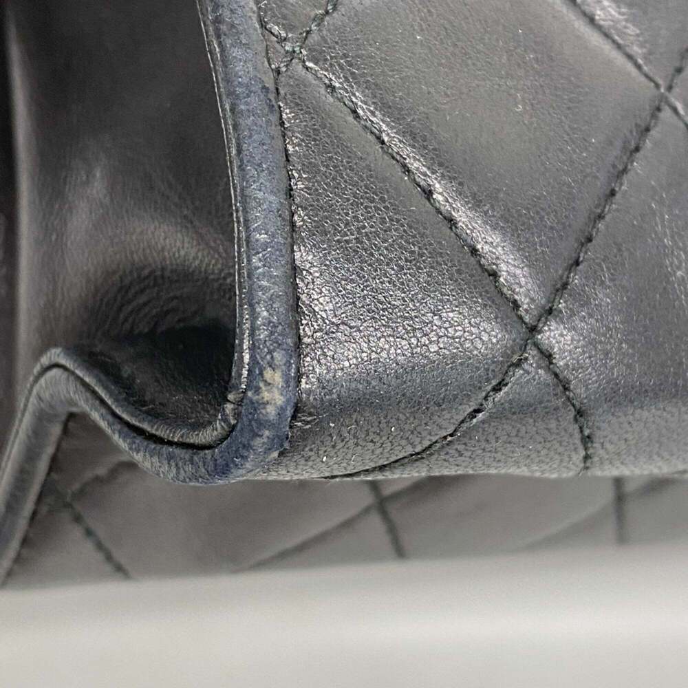 CHANEL Black Lambskin Leather Shoulder Bag - Picture 6 of 11